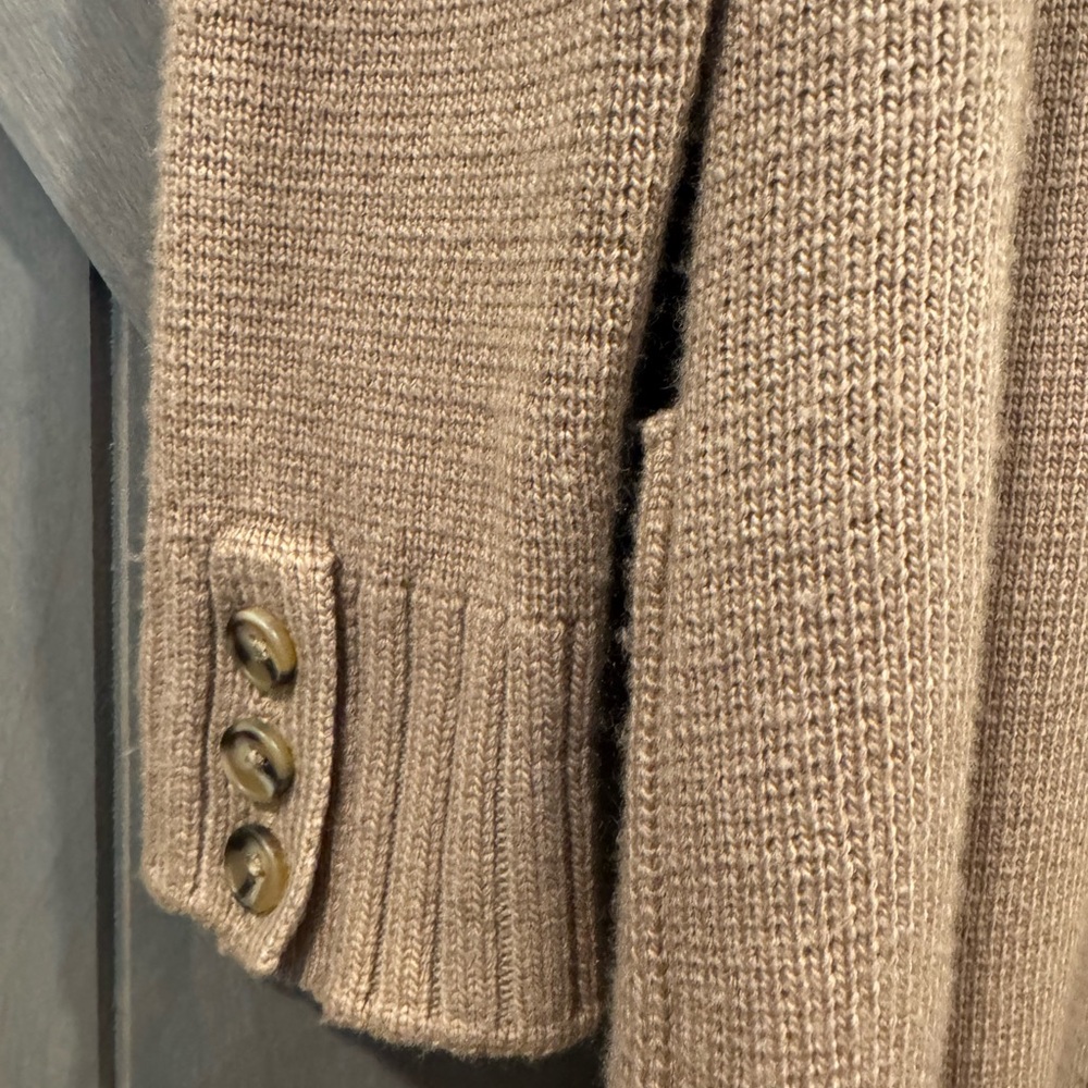 Talbots Tan Cardigan Sweater Soft Knit - Picture 8 of 9